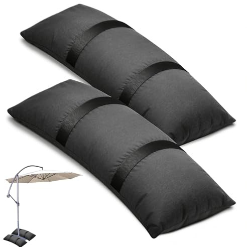 Sandsäcke zum Beschweren Bis, 2 Stück 25kg Befüllen 72X30cm Sandsack Beschwerung Sandbag, Sonnenschirm Beschwerer Gewichte Outdoor, Sandsäcke für Pavillon Beschwerer Gewichtssack Trampolin Gartenmöbel
