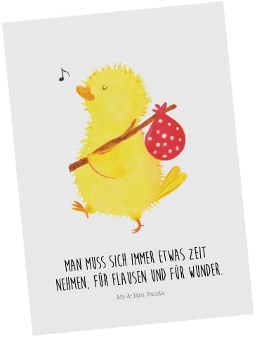 Mr. & Mrs. Panda Postkarte Küken Wander - Ostergeschenke, Osterdeko, Geschenk, Dankeskarte, Einladung, Ostern Geschenk, Grußkarte, Grüße,