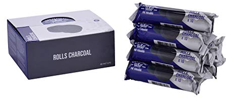 CHAMP - Chicha Carbón/Naragua/Narguila/Narguila 33mm - 10 Rollos - Negro - Carbón - Negro