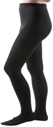 Allegro Medizinische Kompressions-Strumpfhose, 30-40 mmHg, Unisex, Opak, Kompressionsstrümpfe, Schwarz, X-Tall