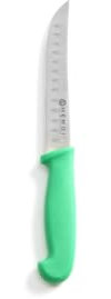 HENDI Universalmesser, langes Modell, Kochmesser, Küchenmesser, Wellenschliff, Geschirrspülmaschinengeeignet, HACCP, für Gemüse und Obst, Klinge: 130mm, Länge 230mm, Edelstahl, Polypropylen, grün