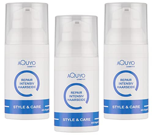 Haaröl mit Arganöl für trockene Haare, Haarserum für strapaziertes & geschädigtes Haar | Haarspitzenfluid zur Pflege trockener und gespaltener Haarspitzen | Haarpflege gegen Frizz und Spliss (3x 30ml)