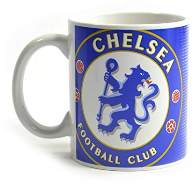 Chelsea FC Keramik Konischer Becher (Einheitsgröße, 11 oz) (Blau/Weiß)