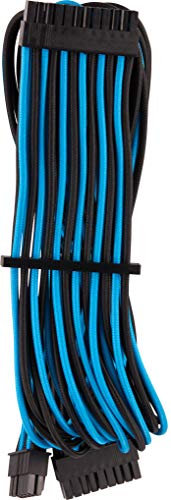 Corsair Premium Sleeved 24 pin-Polig-ATX-Kabel Typ4 (Generation 4-Serie) Blau/Schwarz