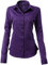 FLY HAWK Camicia Basic da Donna Manica Lunga - Camicetta Casual Blusa Chiusura Bottoni Slim Fit Formale Elegante in Fibra bambù - Camicia Shirt Ideale per Ufficio/Lavoro/Colloquio (Viola1, EU52)