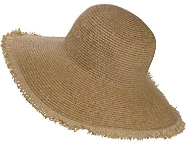 Harrys-Collection Damen Hut mit Fransen, Kopfgröße:Einheitsgröße, Farben:beige