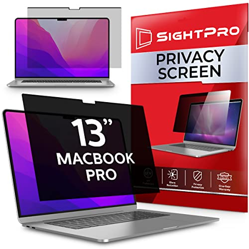 SightPro Magnetic Privacy Screen for MacBook Pro 13 Inch (2016, 2017, 2018, 2019, 2020, 2021, 2022, M1, M2) Removable Laptop Privacy Filter Shield and Protector