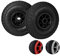 Relaxdays Set di 2 3.00-4 per Carriola, Ruote ad Aria, 260x85 mm, Cerchione in Plastica, ASSE 25mm, Nero, Set da 2 Pz