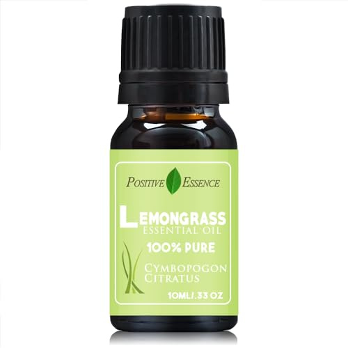 Lemongrass Essential Oil for Diffusers, Cymbopogon citratus, 10 ml | Bright citrus-grass aroma, fresh green and earthy notes, steam-distilled, ideal for scent blending, hand-bottled in Thailand