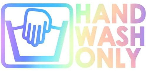 Decus Hand Wash Only XL 0172 (Oil Slick Hologramm) // Sticker OEM JDM Style Aufkleber