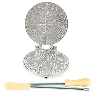 Eisenform/Waffelform aus Aluminium rund schmal