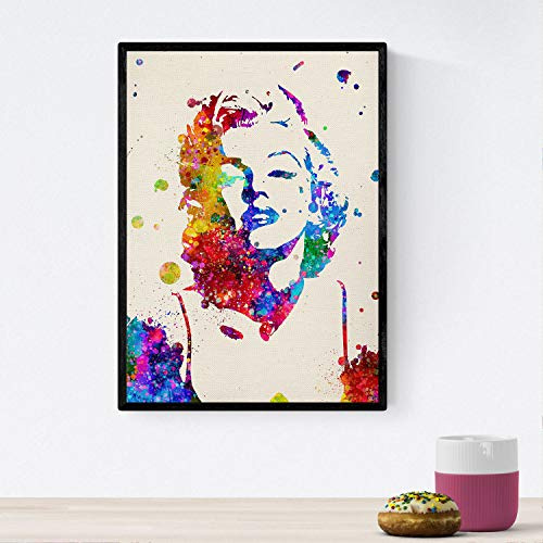 Poster Bild Nacnic Kill Bill. Aquarell Design Poster mit Prominenten, Schauspielern, Musikern und bekannten Charakteren. A4-Format