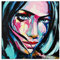 Startonight Impression Sur Verre Acrylique Tableau - Portrait de Belle Femme - Moderne Image pour la Décoration de la Maison 60 x 60 cm