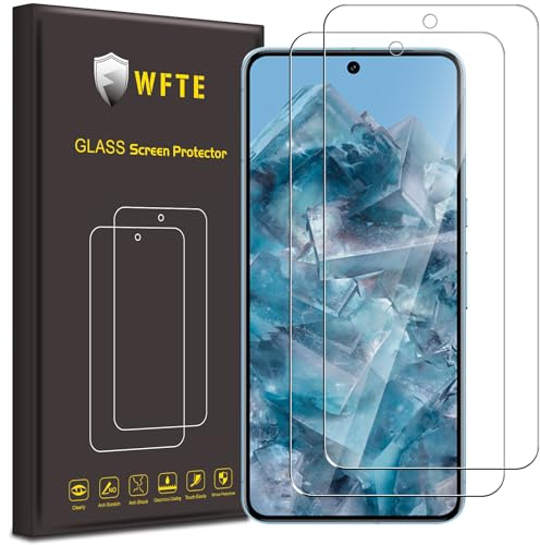 WFTE [2 Stück Schutzfolie für Google Pixel 8 Pro Panzerglas Glasfolie 9H Härte, Anti-Kratzen, Anti-Bläschen Displayschutzfolien Panzer Schutz Glas