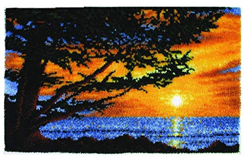 LGWG Knüpfteppich Kreuzstisch Zum Selber DIY Handarbeit Selbst Knüpfen Set Für Kinder Und Erwachsene Zum Selber Knüpfen Teppich Home Dekor/Geschenk,110x67/43x26in
