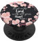 Christlicher Bibelvers Sprüche 3:5 Pink Black Floral PopSockets Klebender PopGrip