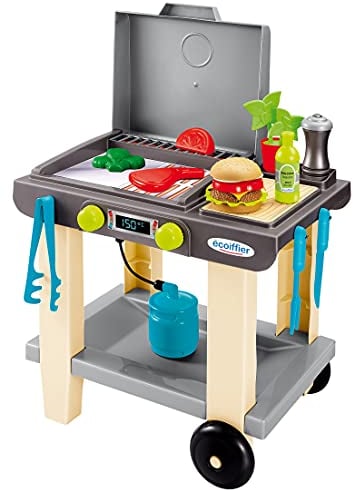 Jouets Ecoiffier - 4669 - La Plancha + 12 Accessoires Inclus - Outillage de Jardin pour Enfants - Jeu de Plein Air Pour Enfants - Jeu d'imitation - Dès 18 Mois - Fabriqué en France