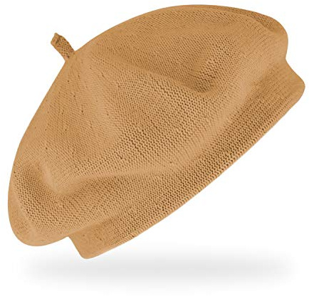 fiebig Feinstrickbaske mit Zipfel | Barett in OneSize aus Baumwolle | Leichte Wollbaske in vielen Farben