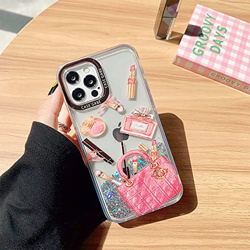 DEIOKL Cute Tide Shell Glitter TPU PC-Handyhüllen für iPhone 12 11Pro Max Xs 7 8 Plus Xr X SE 2020 Dynamische flüssige Treibsand-Hülle, 1, für iPhone 12 6,1 Zoll