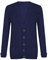 LUXE DIVA New Womens Everyday Long Sleeve Button Top Ladies Chunky Aran Cable Knit Grandad Cardigan UK Size 8-26 Navy
