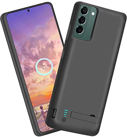 Sitong [Upgraded Battery Case for Samsung Galaxy S22, 4800mAh Rechargeable Extended Battery Charging Charger Case, Add 100% Extra Juice, Not for S22+ or S22 Ultra (6.1 inch) Black