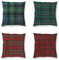 Jayogo Kissenbezüge 45X45cm,4er Set DekoKissen Kissenhülle,Grün Rot kariert Doppelseitiger Druck Weiche SamtKissenbezug,Quadrat Couchkissen kopfkissenbezug,für Home Sofa Büro Dekor Kissenbezug