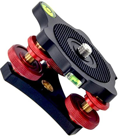 Baoblaze 3/8 Screw Leveling Base Tripod Head Plate with Bubble Level for SLR Camera