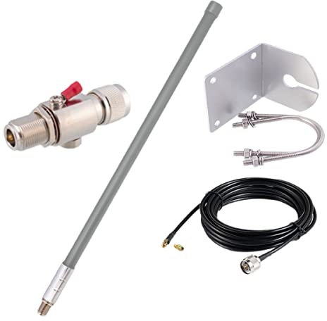 SPORTARC Antena para Lora de 868 MHz 12 dBi de 55 cm de helio Hotspot RAK Nebra Bobcat 300 MNTD HNT Miner para Lora Antena con N macho a SMA macho con cable KSR195 de para baja pérdida de 3 metros