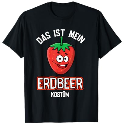 Karneval Kostüm Erdbeer T-Shirt