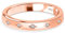 TJC White Diamond Band Ring In 18K Rose Gold Plated 925 Sterling Silver for Women Size R Flush Setting April Birthstone