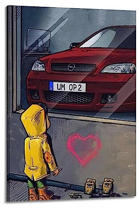 KTIN Dream Car Poster Opel Astra V8 DTM Rennwagen Sportwagen Poster Dekorative Malerei Leinwand Wandposter und Kunstdruck Modern Familie Schlafzimmer Dekor Poster 60 x 90 cm