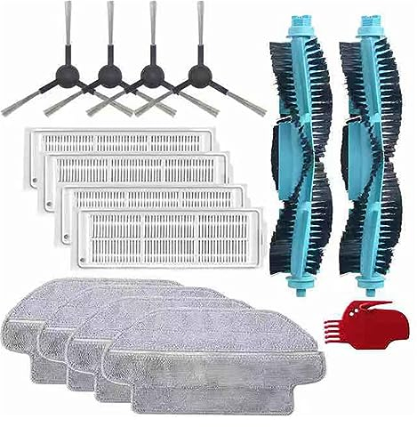 GORMEL Original Compatible for Viomi V2 V3 STYJ02YM Robot aspirateur vadrouille Chiffons Brosse Principale Filtre Lavable Brosse latérale (Color : 1-2)
