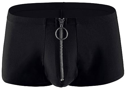 Schießer Unterhose Herren Radunterhose Herren Gepolstert Männerslip Coole Herren Unterwäsche lockere Boxershorts Reißverschluss große Unterwäsche Lange Unterhosen Herren Herren Unterhosen