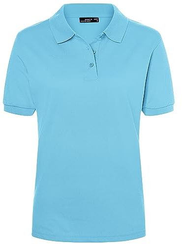 James & Nicholson Damenpolo Classic - Piqué-Poloshirt mit gestrickten Bündchen