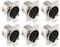 Greluma 6 Pièces Fiches XLR femelles, prises femelles à montage sur panneau à 3 broches, connecteurs XLR femelles pour haut-parleur de microphone, contacts en cuivre nickelé, boîtier métallique