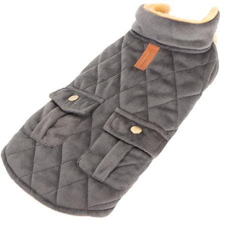 Pssopp Mantel für Dackel, Hunde-Wintermantel mit Gepolstertem Fleece-Futter, Hundemantel, Dackelmäntel, Hunde-Winterjacke, Warme Winter-Hundejacke, Hundemäntel für Kaltes Wetter Im (XL)