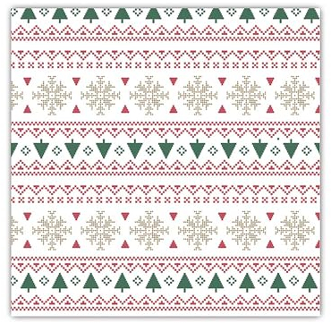 Servietten stoffähnlich 40x40cm 25 Stück mit Weihnachtsmotiven - Airlaid extrem saugstark - Einweg Tischservietten zum Falten - Papierservietten für Weihnachten Geburtstag Gastronomie - Rot Grün