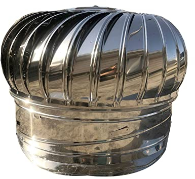 Stainless Steel Spinner Cowl - 110-400mm Ventilation Chimney Cowl with Rotating Cap for Optimal Ventilation, Anti Downdraught Design - Premium Quality