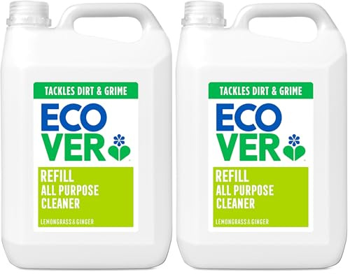 Ecover Lavavajillas líquido, fragancia Lemon/Aloe, formato rellenable de 5 L (Paquete de 2)