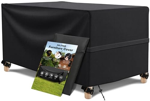 MUPAS Abdeckung Gartenmöbel Wasserdicht Winddicht Schwerlast 420D Oxford Gewebe Verbessertes Abdeckplane Gartenmöbel für Outdoor-Sofa Gartentische, Stühle und Möbelsets 210 x120 x71cm