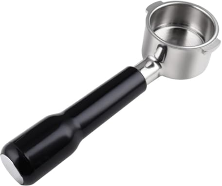 Yelschwa Portafilter Porte-filtre sans fond 51 mm 2 oreilles avec double capacité pour Delonghi ECP3420 EC155 BCO430 EC260 (1 pièce)