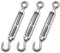 Edelstahl Spannschloss, Verstellbare Spannschlösser, Spannschlösser Edelstahl, M6 Spannschloss, Spannschloss Drahtspanner, Seilspanner mit Haken Öse, für Seil, Sonnensegel, Gartendraht, 3 Stück