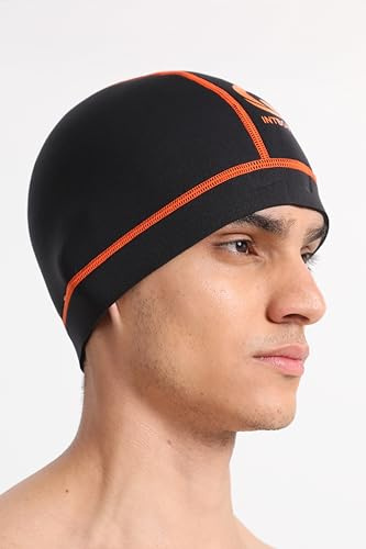 Intbost 3mm Wetsuit Beanie for Men Keep Warm in Cold Water Wetsuit Cap Neoprene Hat Thermal Vented Bib Hood for Swimming Cap Scuba Diving Hood Snorkeling Hat Youth