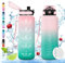 Vikaster Gourdes, Gourde 1.5Litre, sans BPA, Étanche & Réutilisable, Bouteille d'eau avec Marqueur de Temps et Filtre, Convient Pour la, Gym, Yoga, Camping, Sport, Gourde Randonnée Unisex-Youth