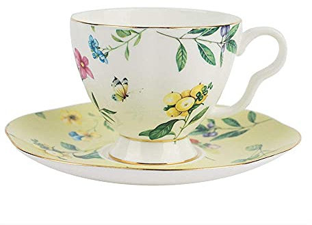 IUokLU Tasse à café en Porcelaine Anglaise Tasse à thé Rouge Tasse à Latte Tasse à Cappuccino Tasse à Expresso Tasse à Lait Tasse à jus Convient pour la Maison,