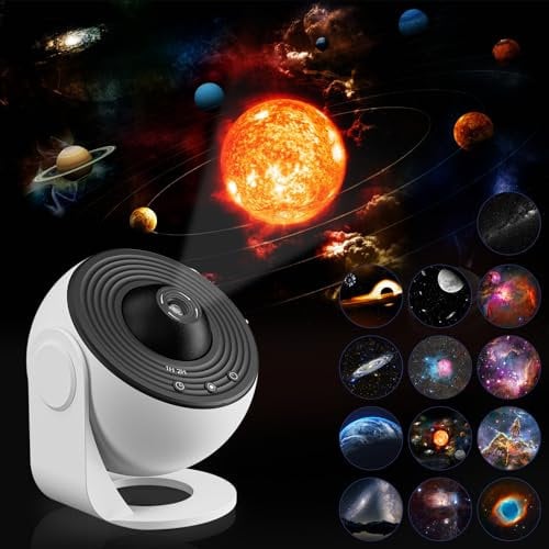 Home Planetarium Proiettore Star Soffitto Proiettore con 13pcs Film Dischi, Nebulosa Luna Pianeti Galaxy Lampada di proiezione Luce a tema