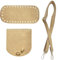 HNJKJEU 3Stk DIY Häkeln Zubehör Tasche, Taschenboden zum Häkeln 20x9, Taschenboden PU Leder Matte mit Taschenriemen und Kordelzug für Taschen Ersatz Handtasche DIY Taschen Zubehör (Khaki)