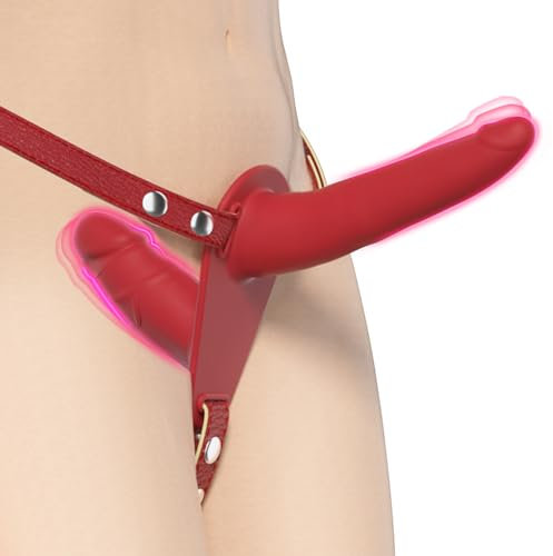 Consolador portátil- consolador de doble cabeza, estimulación de consolador anal para una doble penetración realistafemenina SM, juguetes sexuales para adultos para parejas femeninas, lesbianas