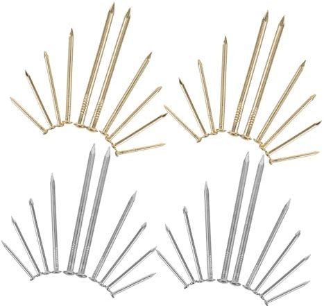 Angoily 400 Piezas Clavos De Hardware De Pared Clavos Pequeños Para Colgar Cuadros Herrajes Para Uñas Clavos Colgantes Para El Arte De La Pared Clavos De Pared Clavos De Madera Planchar