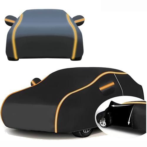 Autoabdeckung Winter für 𝖮pel 𝖢orsa D E F SE SRI 2006-2022 Abdeckplane Auto für den Außenbereich,Autogarage Abdeckung Wasserdicht,UV-Schutz,Regen und Schneefest,Lange Reflektorstreifen Autoabdeckung